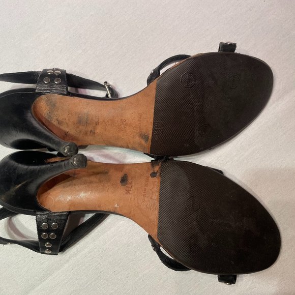 MANOLO BLAHNIK 'Chaos' Black Silver Studded Strappy Heels - Picture 6 of 8